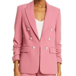 Veronica Beard Beacon Dickey Jacket Rose Wine Pink Blazer
